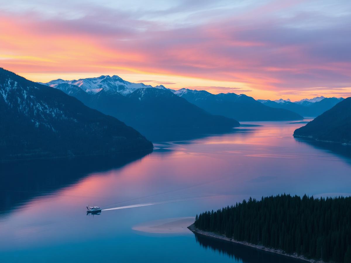 Howe Sound at sunset